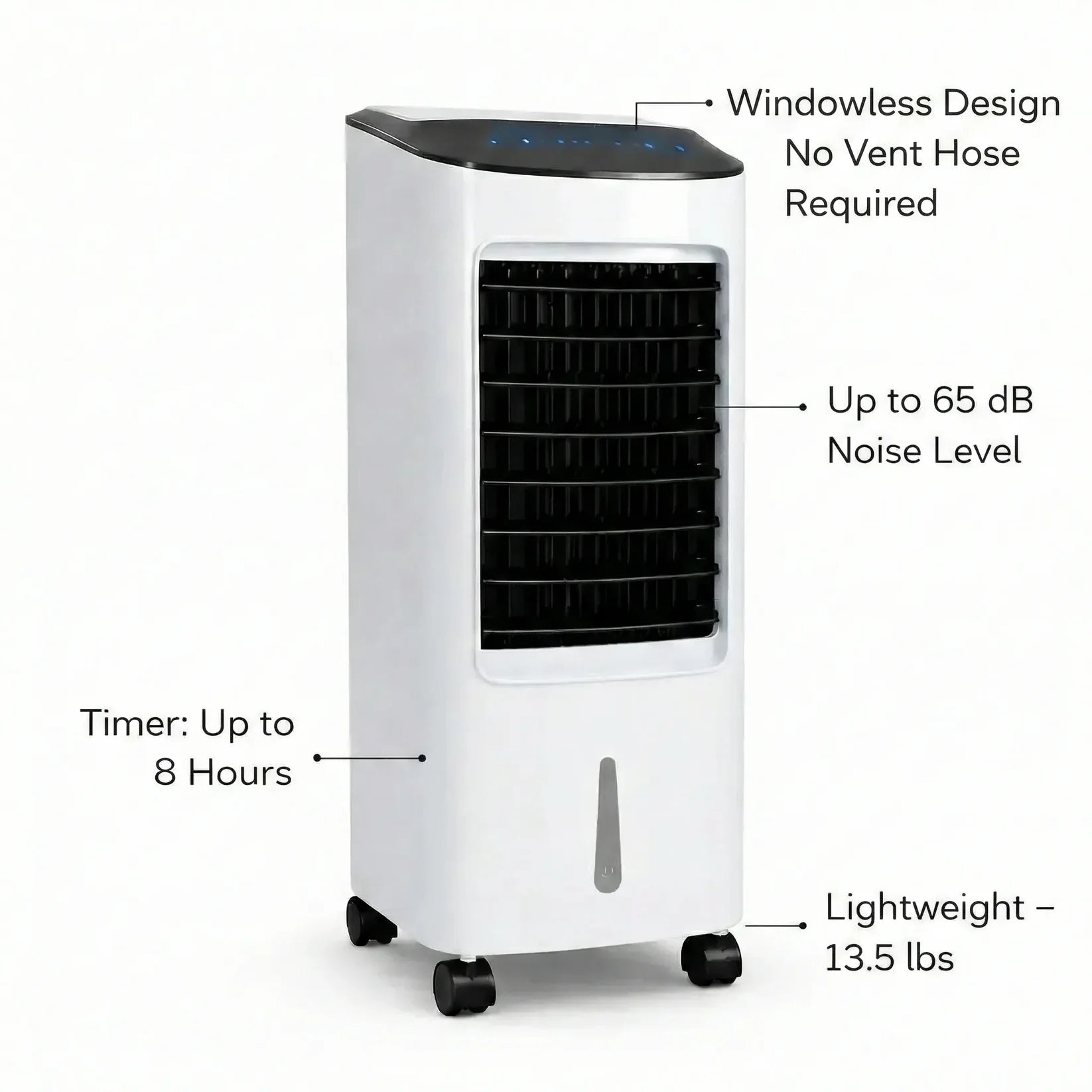 Portable Air Conditioner Stand Up Room Cooler Indoor AC Unit (Windowless)